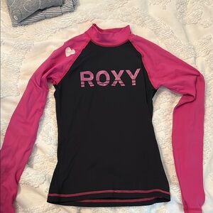 Roxy Black and Pink Long-Sleeve Top